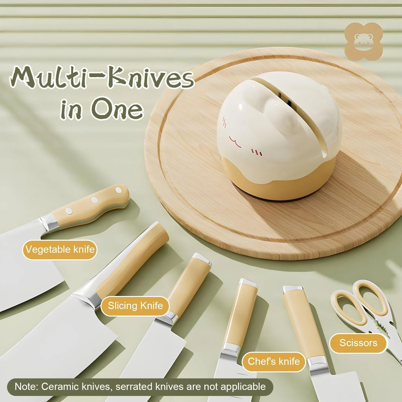 Ручная точилка для ножей Pack of 2 Professional на присоске, фото №7