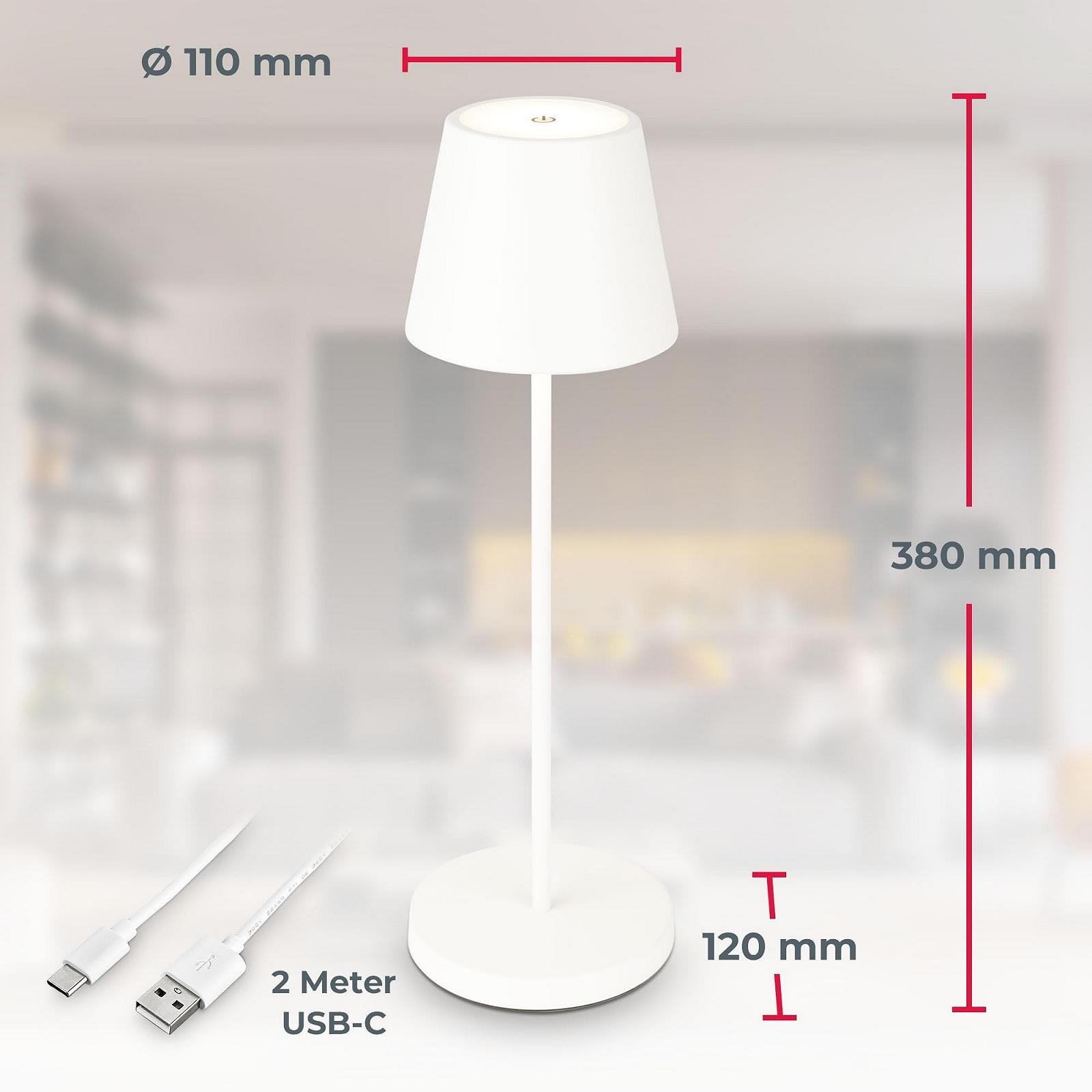 Настільна лампа B.K.Licht LED Wireless Dimmable USB-C IP54 Білий, фото №6