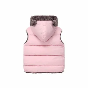 Жилет для малюків хлопчиків і дівчаток зимовий з ведмежими вушками synthetic.ua - Фото 1