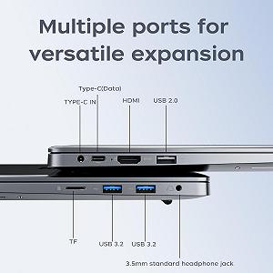 Ноутбук 15.6" AOC TX15 Intel N150 RAM 16GB SSD 512GB Windows 11 Pro Алюмінієвий корпус synthetic.ua - Фото 1