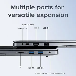 Ноутбук 15.6" AOC TX15 Intel N150 RAM 16GB SSD 512GB Windows 11 Pro Алюмінієвий корпус synthetic.ua - Фото 1