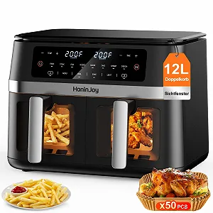 Мультипіч HoninJoy 12Л 12-в-1 Dual Zone з двома камерами та 50 паперовими формами Чорний - Фото 1