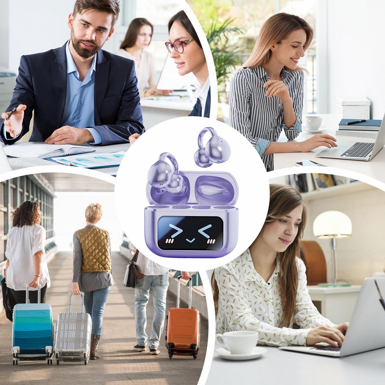 Наушники беспроводные Сенсорный экран, AI перевод, Шумоподавления, Водонепроницаемые, фото №5