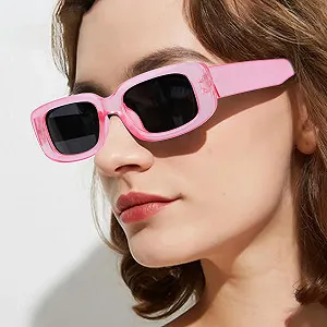 Винтажные очки Risipu, 5 шт., прямоугольные, розовые, фиолетовые, зеленые synthetic.ua - Фото 1