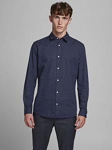 Рубашка Jack&Jones JJEPLAIN POPLIN L/S AU20 NOOS 12173241 Темно-синий M synthetic.ua - Фото 1