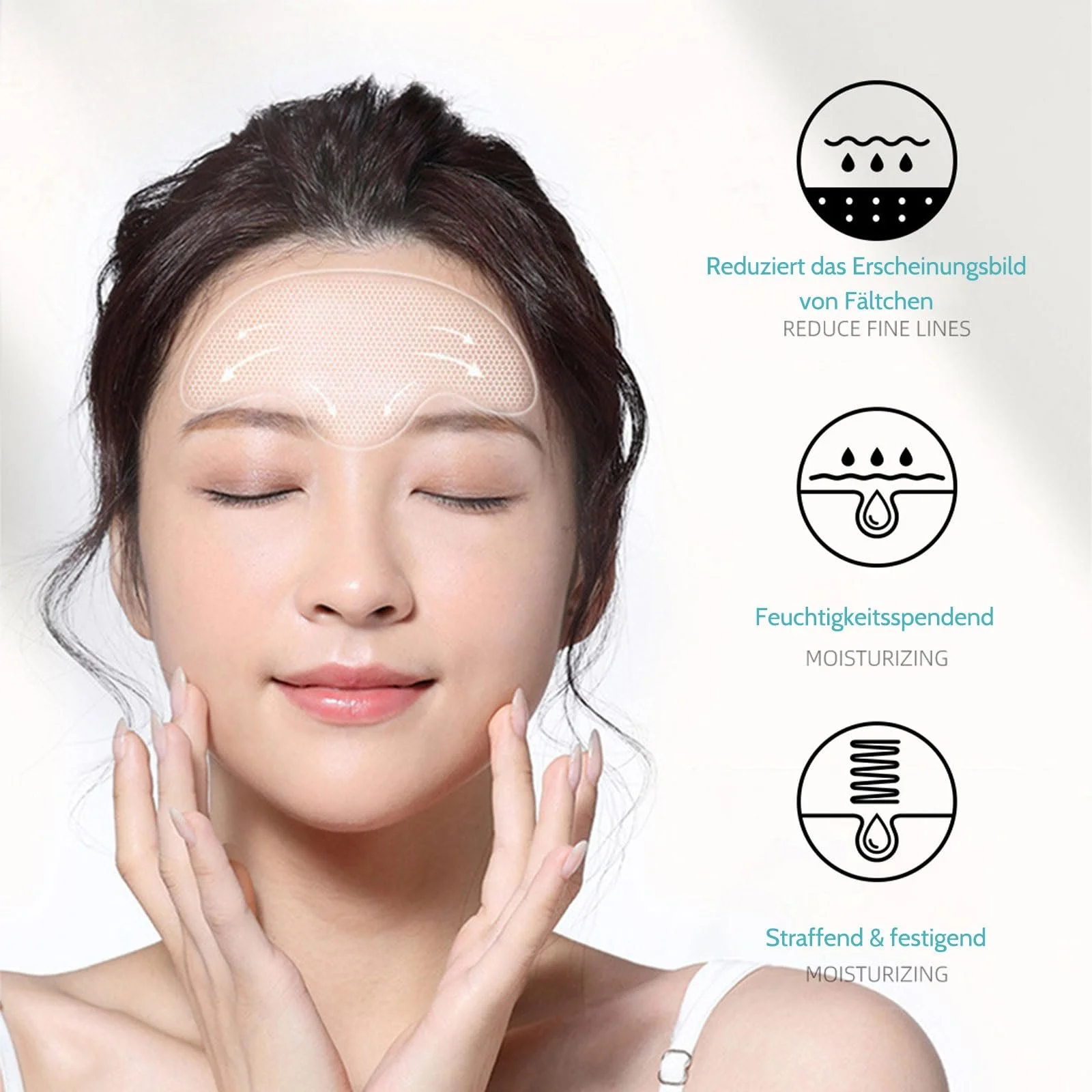 Пластирі Shefave для розгладження зморшок на лобі, 20 шт, гідрогелеві, фото №2