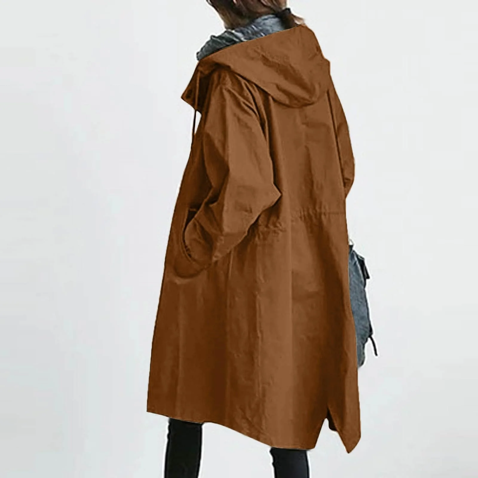 Тренч Жіночий з капюшоном Довгий, фото №2 Тренч Жіночий з капюшоном Довгий, фото №2