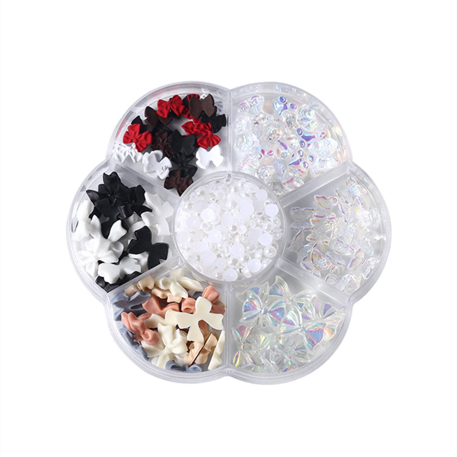 3D Украшение для ногтей, бусины для ногтей в виде бантиков, мишек и бабочек, хрустальные стразы для дизайна ногтей, изготовления ювелирных изделий своими руками, 7 отделений, фото №1 3D Украшение для ногтей, бусины для ногтей в виде бантиков, мишек и бабочек, хрустальные стразы для дизайна ногтей, изготовления ювелирных изделий своими руками, 7 отделений, фото №1