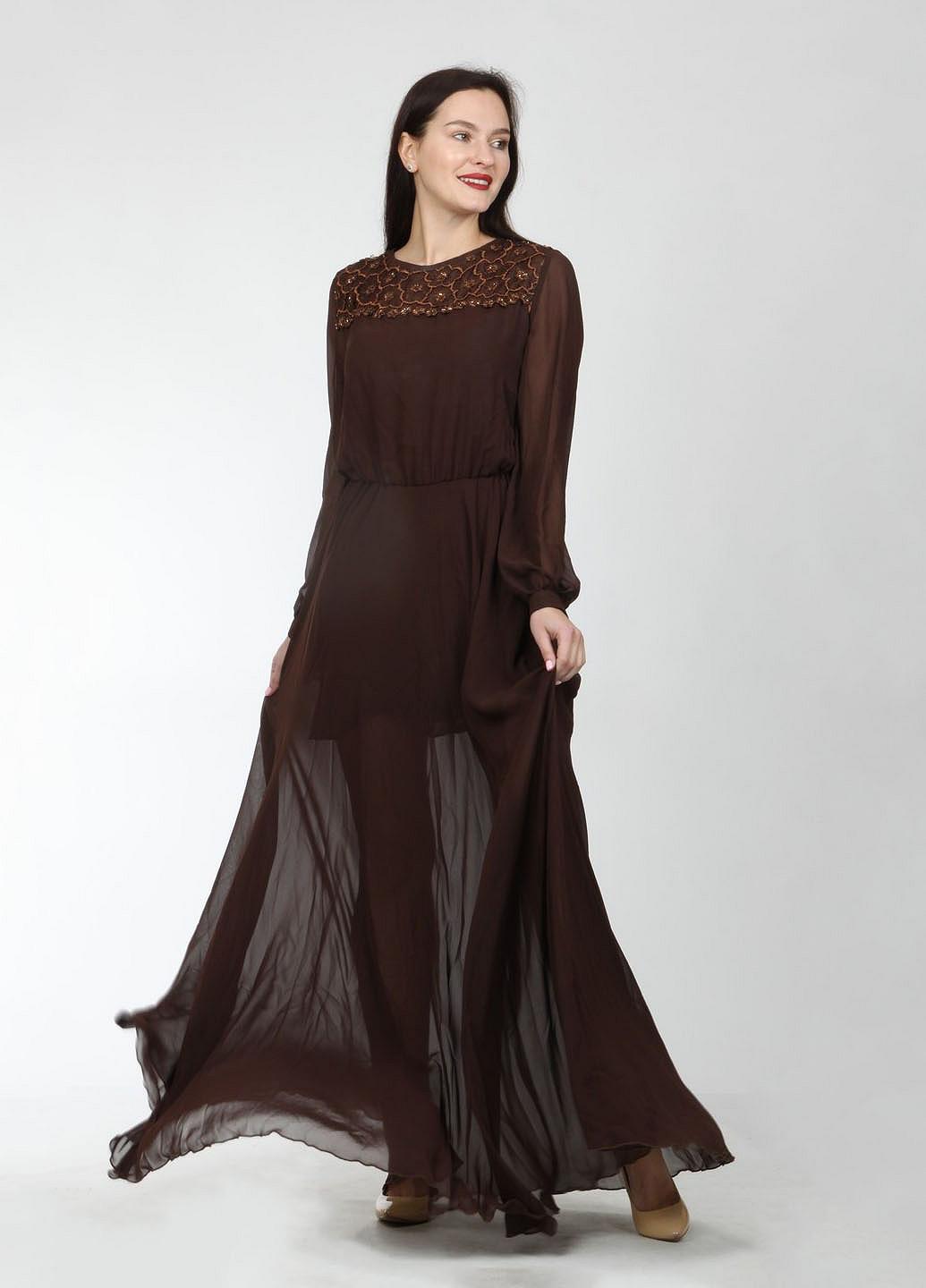 Платье Enna Levoni S Коричневый (ND-13005-Brown), фото №7