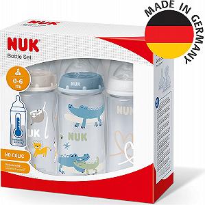Набор бутылочек для кормления NUK First Choice+ 300 мл 3 шт  synthetic.ua - Фото 1