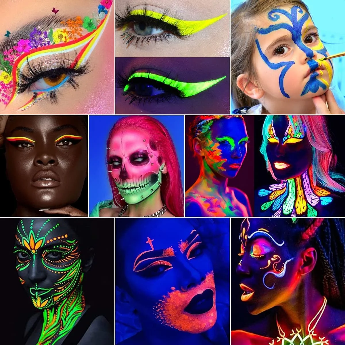 Палитра теней Beteligir UV Glow 8 цветов водная активация микс матовые и UV, фото №4 Палитра теней Beteligir UV Glow 8 цветов водная активация микс матовые и UV, фото №4