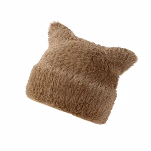 Огромная кошачья шапка с ушками, однотонная шапка, пушистый мультяшный реквизит для фото, уличная повязка на голову для Хэллоуина - Фото 1