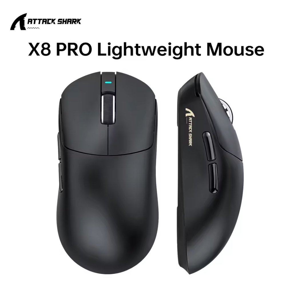 Миша Attack Shark X8 Pro PAW3950Pro 40000DPI 700IPS 60G 8000Hz Black, фото №1 Миша Attack Shark X8 Pro PAW3950Pro 40000DPI 700IPS 60G 8000Hz Black, фото №1