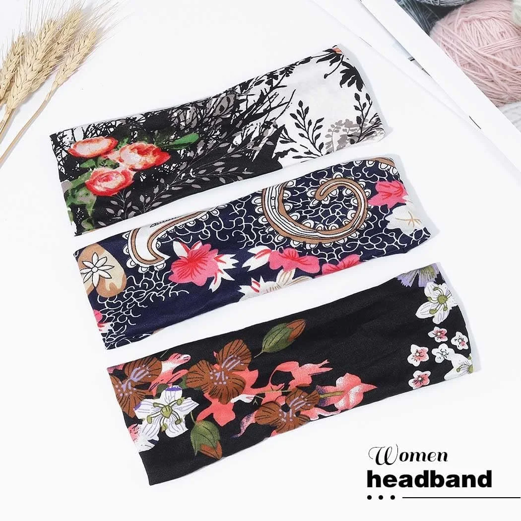 Широкі пов'язки на голову, еластичні, фото №2 Широкі пов'язки на голову, еластичні, фото №2