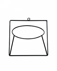 Настенный держатель для цветов HowHomely 22 см x 22 см металлический Черный synthetic.ua - Фото 1