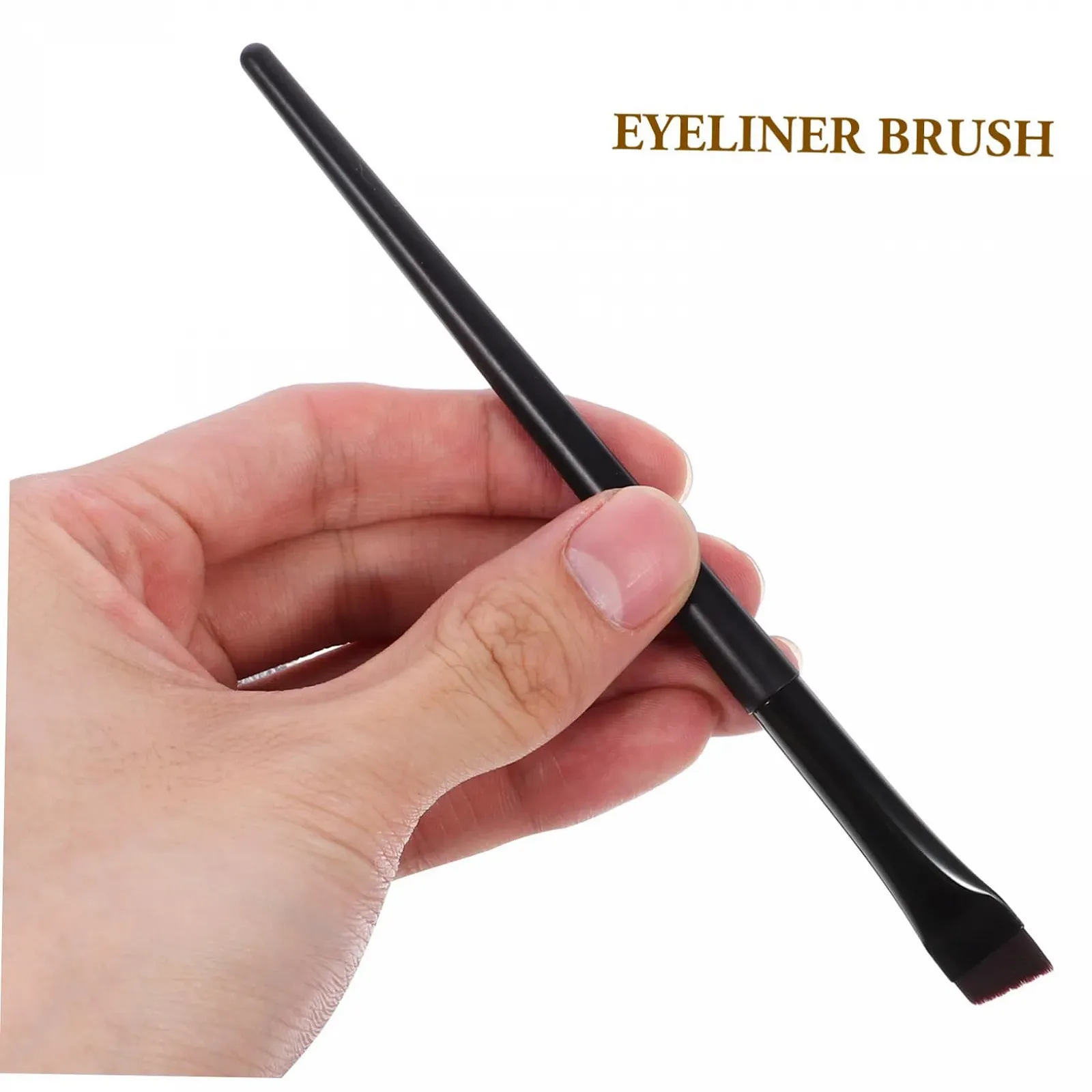 Пензлі minkissy 48 шт. для підводки очей, макіяжу, плоска головка, фото №4