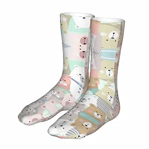 Носки с ананасами, забавные, для женщин и мужчин, мягкие, уютные, теплые зимние носки, средней длины, с милым красочным мультяшным рисунком овечек, универсальный размер synthetic.ua - Фото 1