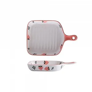 Форма для лазаньи керамическая 300 мл прямоугольная с ручками ручная роспись - Фото 1