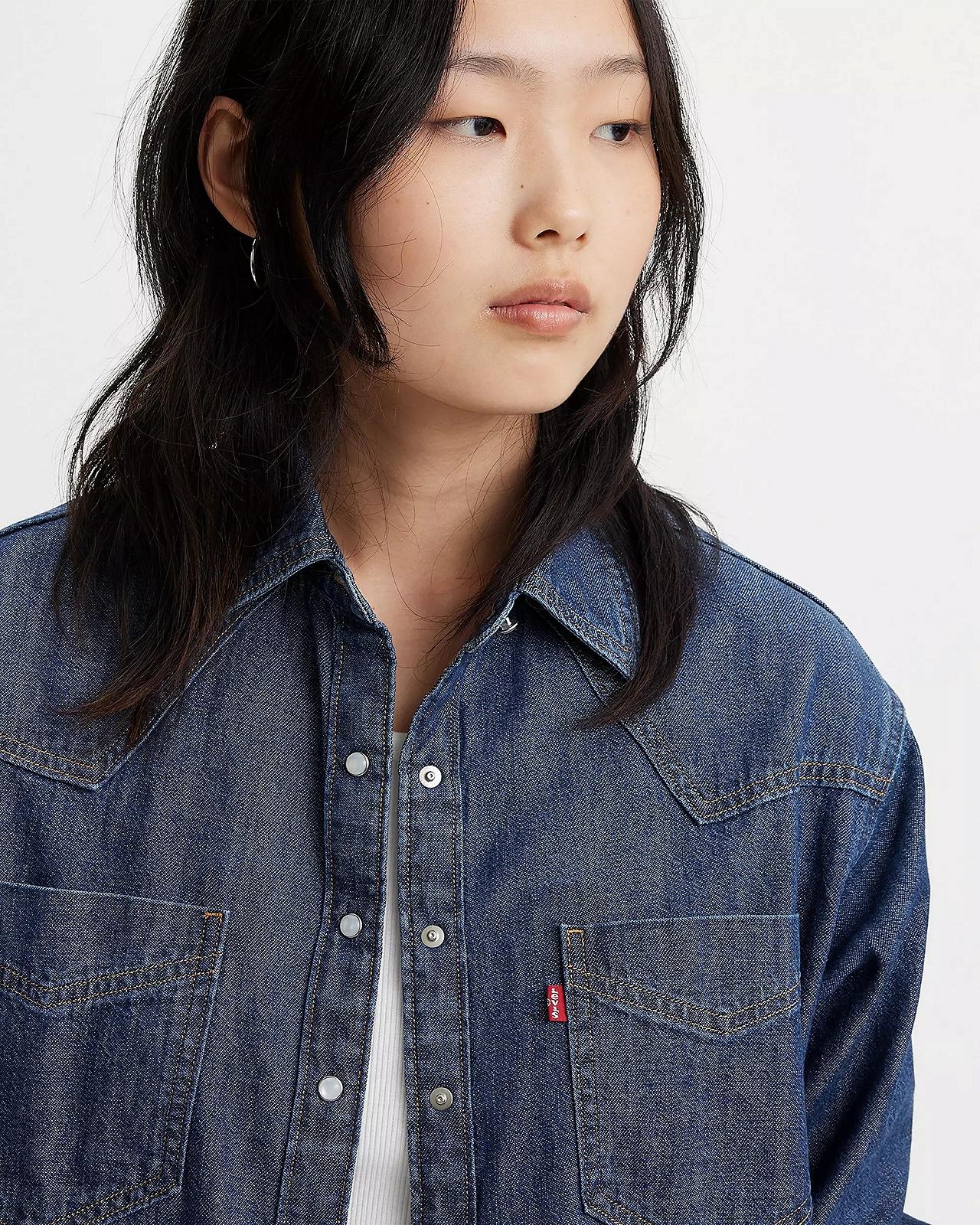 Жіноча джинсова рубашка LEVIS DONOVAN WESTERN SHIRT Air Space - XXS, фото №4