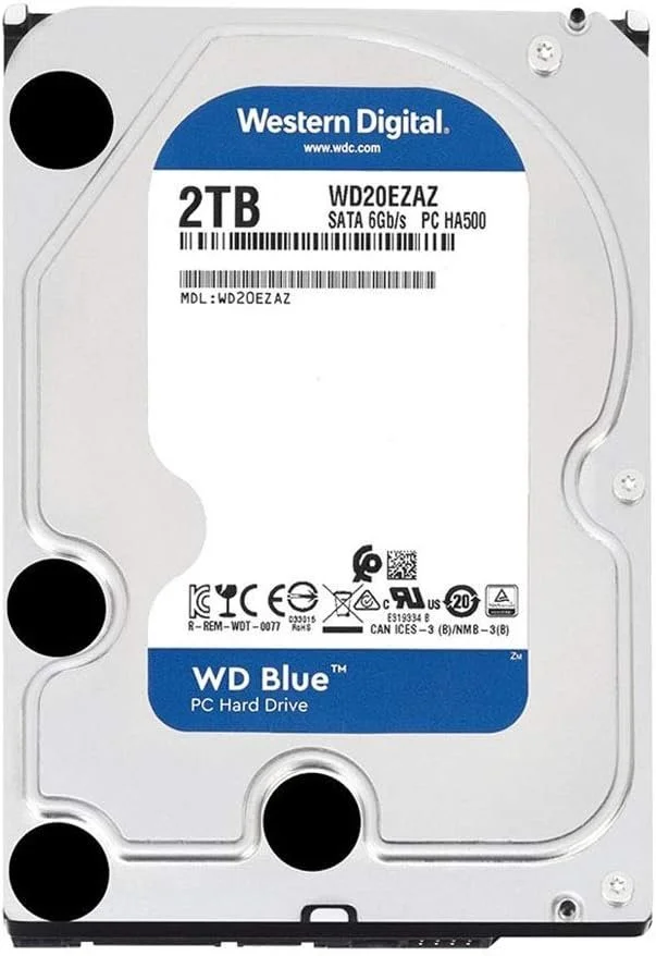 Внутрішній жорсткий диск 3.5" Western Digital Blue 2TB SATA III (WD20EZAZ), фото №1