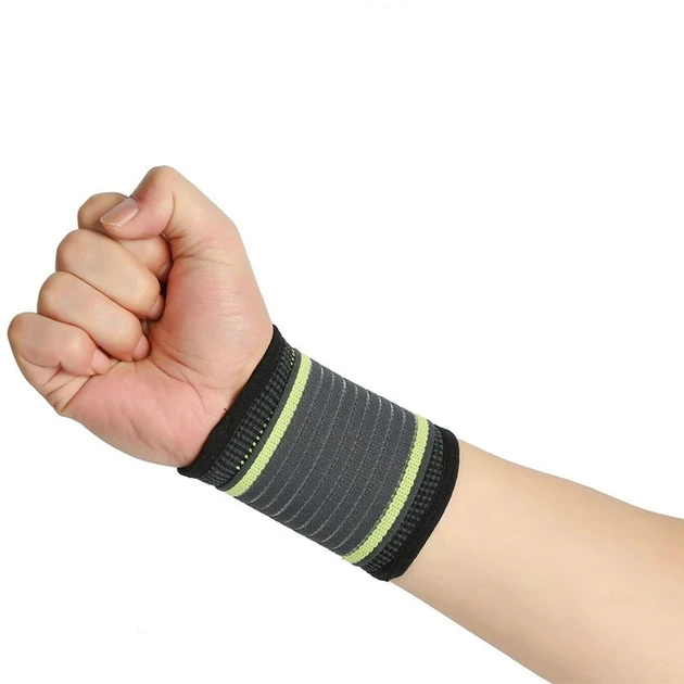 Бандаж эластичный для запястья RIAS Wrists Support Black-Green, фото №2 Бандаж эластичный для запястья RIAS Wrists Support Black-Green, фото №2