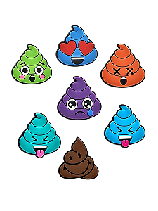 Джибитсы Эмодзи Emoji смайл 7 шт аксессуары Крокс украшение Dz_73_1 - Фото 1