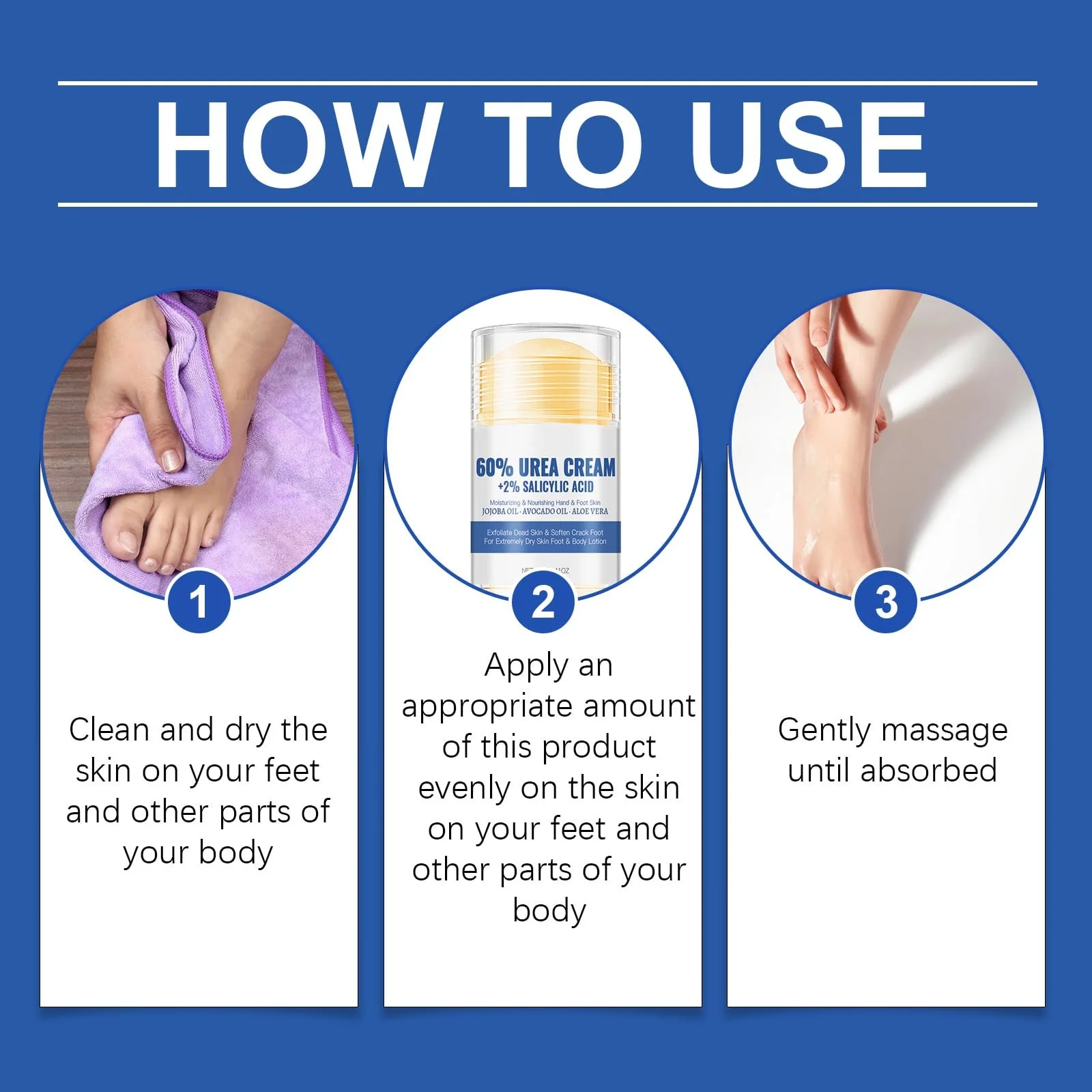 Крем для ног увлажняющий против трещин для сухой кожи стоп, фото №3