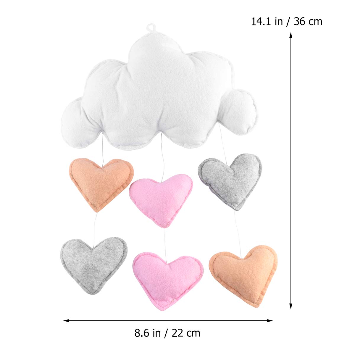 Карусель на ліжечко LUOEM Nursery Decoration Хмари Краплі Декор Baby Shower, фото №6