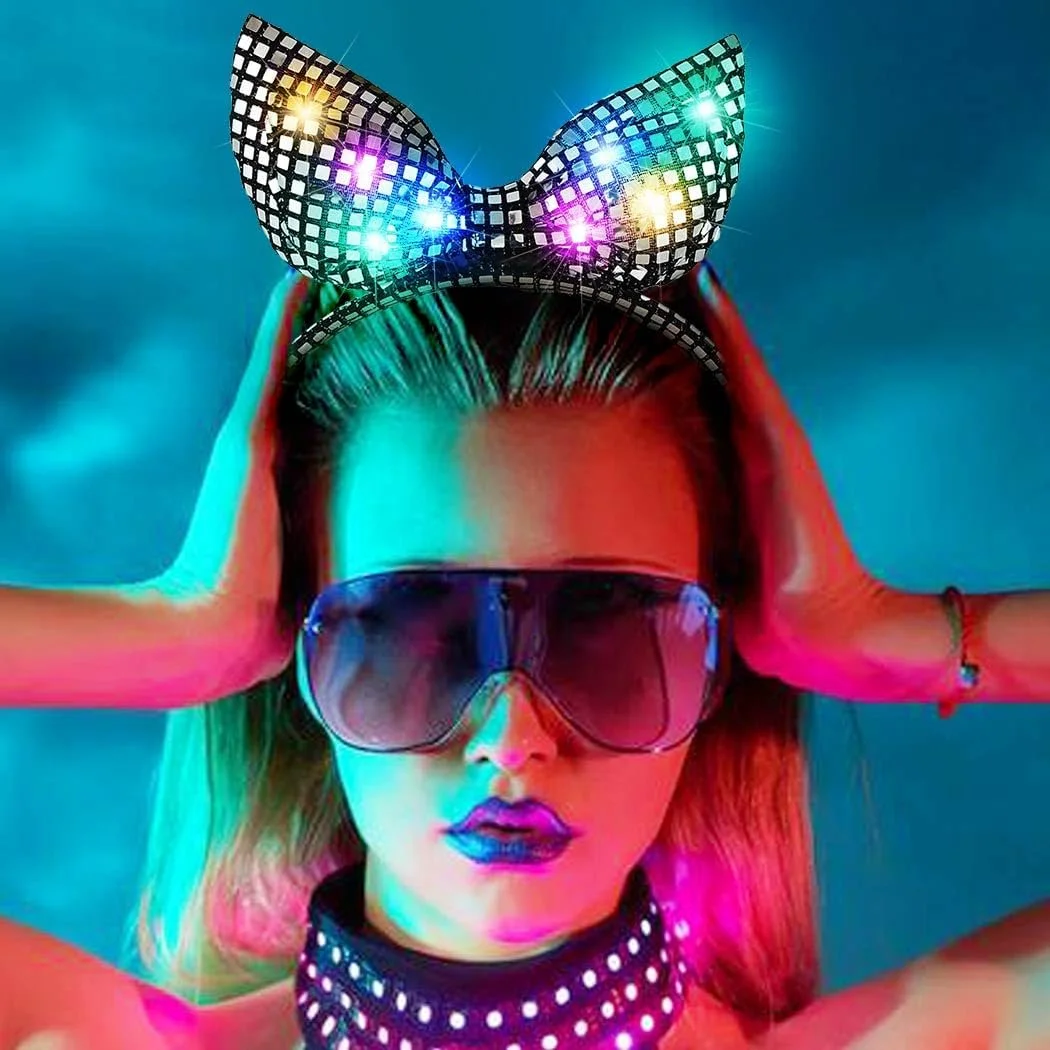 Обруч на голову з бантом, що світиться Zoestar, фото №6