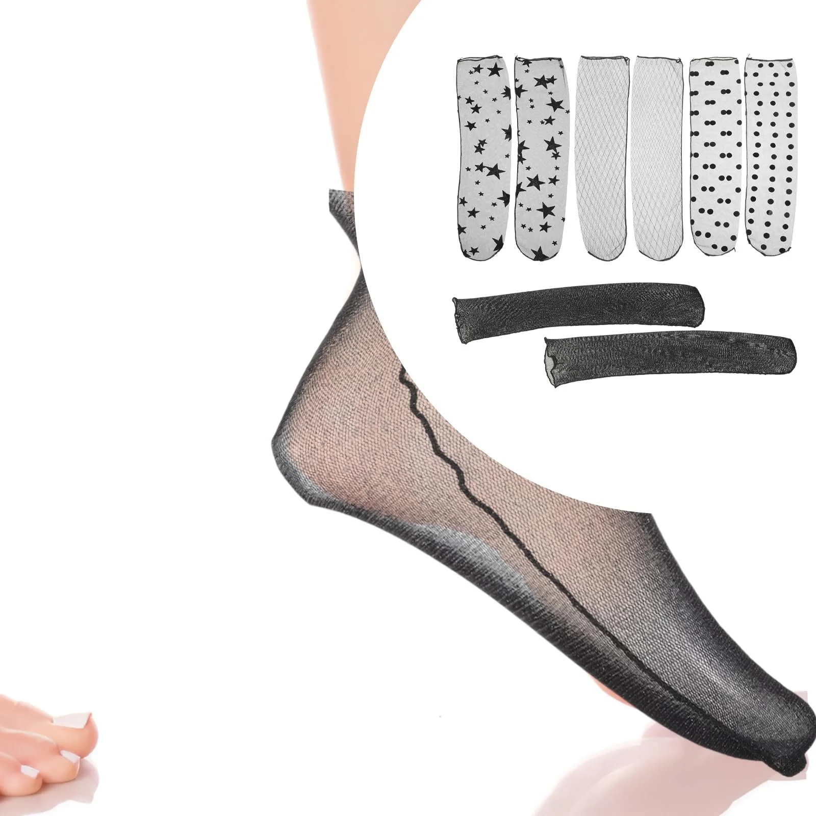 Носки LUOEM Cетчатые 4 пары Черный, фото №8 Носки LUOEM Cетчатые 4 пары Черный, фото №8