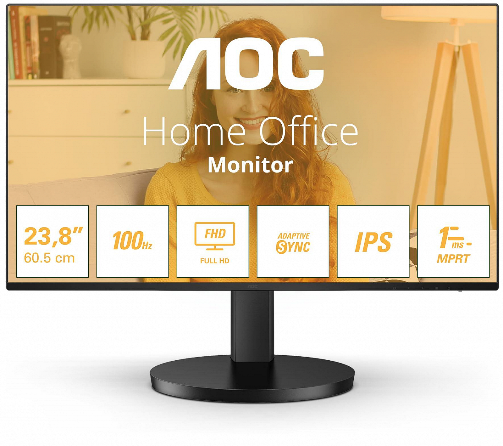 Монитор AOC 24B3HA2 24 дюйма Full HD Чёрный, фото №2