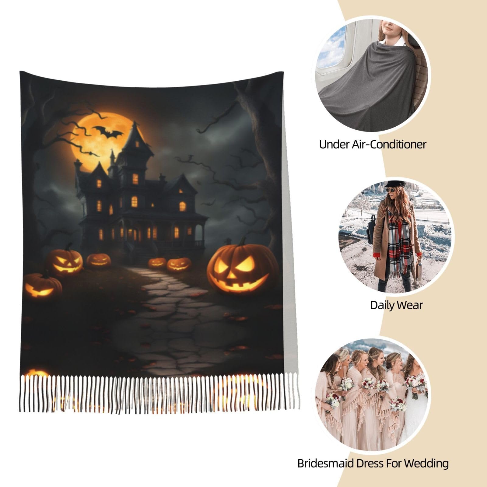 Шаль LNNIUK Halloween з принтом, фото №7