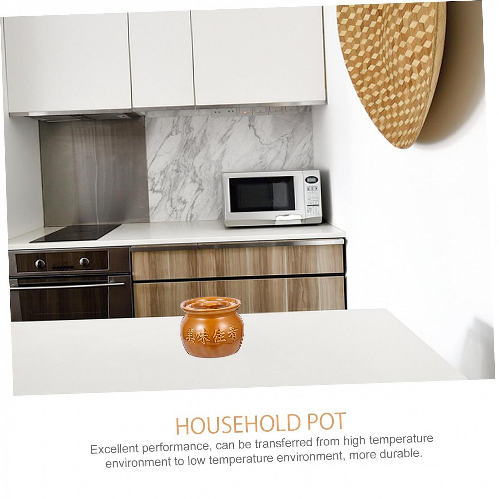 Горшок для запекания керамический 400 мл с крышкой Коричневый, фото №9 Горшок для запекания керамический 400 мл с крышкой Коричневый, фото №9