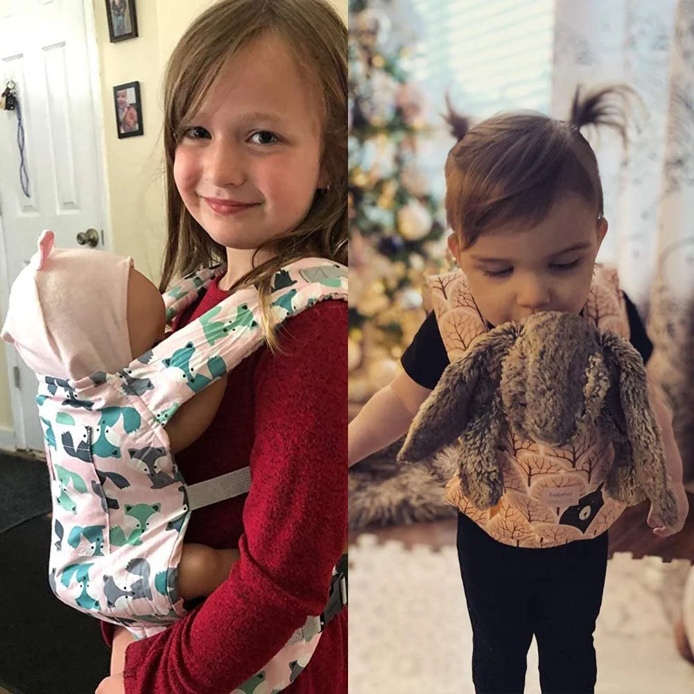 Переноска Bebamour для куклы детская Мягкая 3-в-1 Хлопок Серый (Животные), фото №7 Переноска Bebamour для куклы детская Мягкая 3-в-1 Хлопок Серый (Животные), фото №7