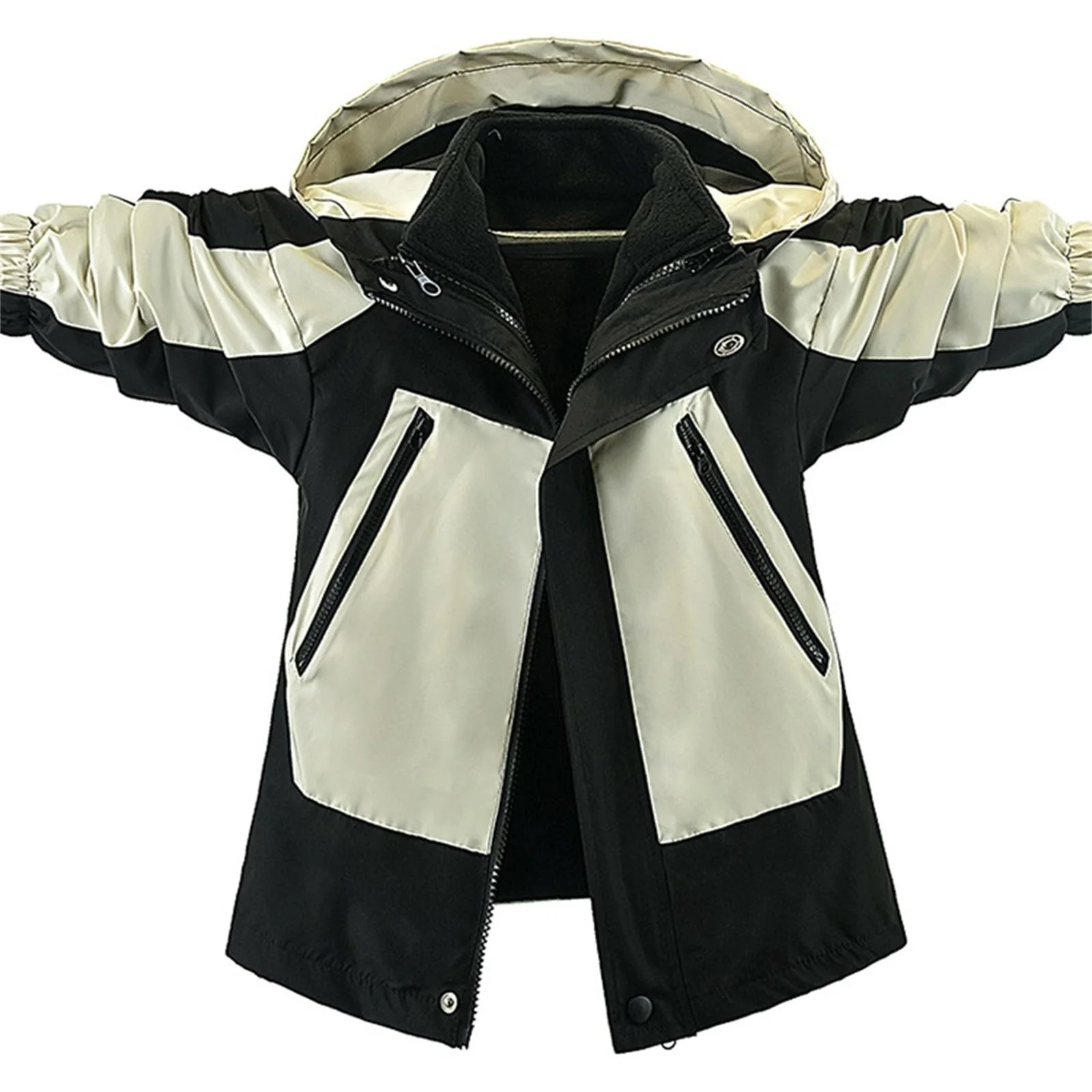 Софтшелл куртка KQIVAM для мальчиков, водонепроницаемая, цветная, 3-в-1, с капюшоном, фото №4 Софтшелл куртка KQIVAM для мальчиков, водонепроницаемая, цветная, 3-в-1, с капюшоном, фото №4