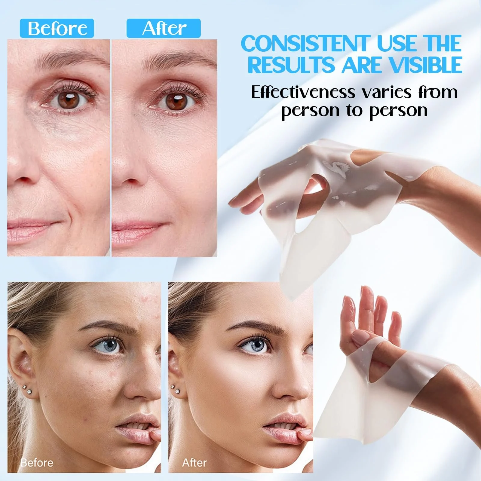 Маска для лица гидрогелевая Snail Mucin Organic, сияние стекла, в наборе 4 шт, фото №5 Маска для лица гидрогелевая Snail Mucin Organic, сияние стекла, в наборе 4 шт, фото №5