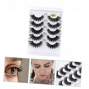 Накладные ресницы Angoily 3D, 5 пар, черные synthetic.ua - Фото 1