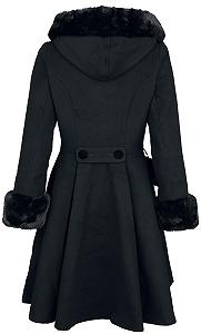 Пальто Hell Bunny Oita Жіноче Чорний Gothic synthetic.ua - Фото 1