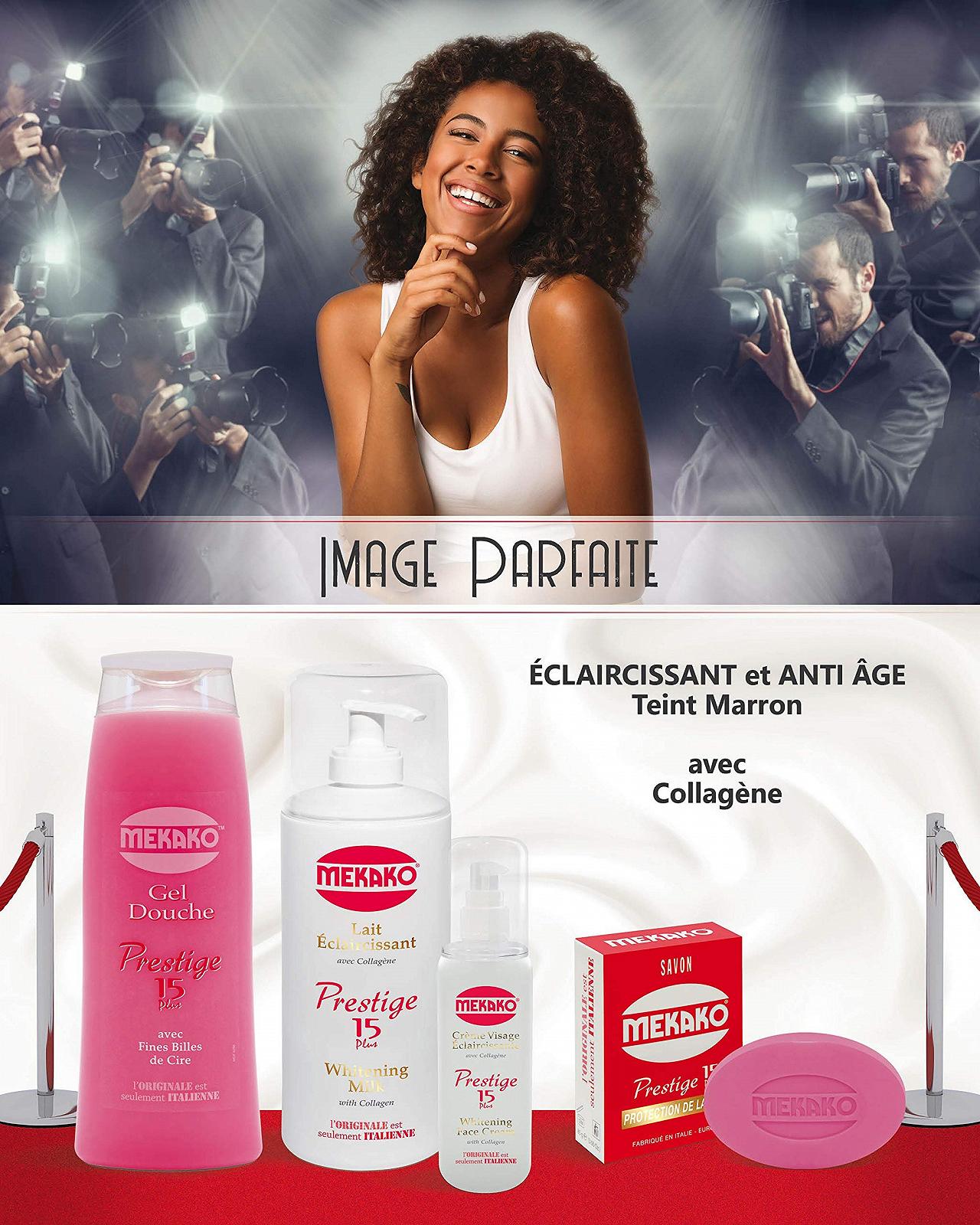 Гель для душа Mekako Prestige 15Plus с мелкими восковыми гранулами 420 мл, фото №5