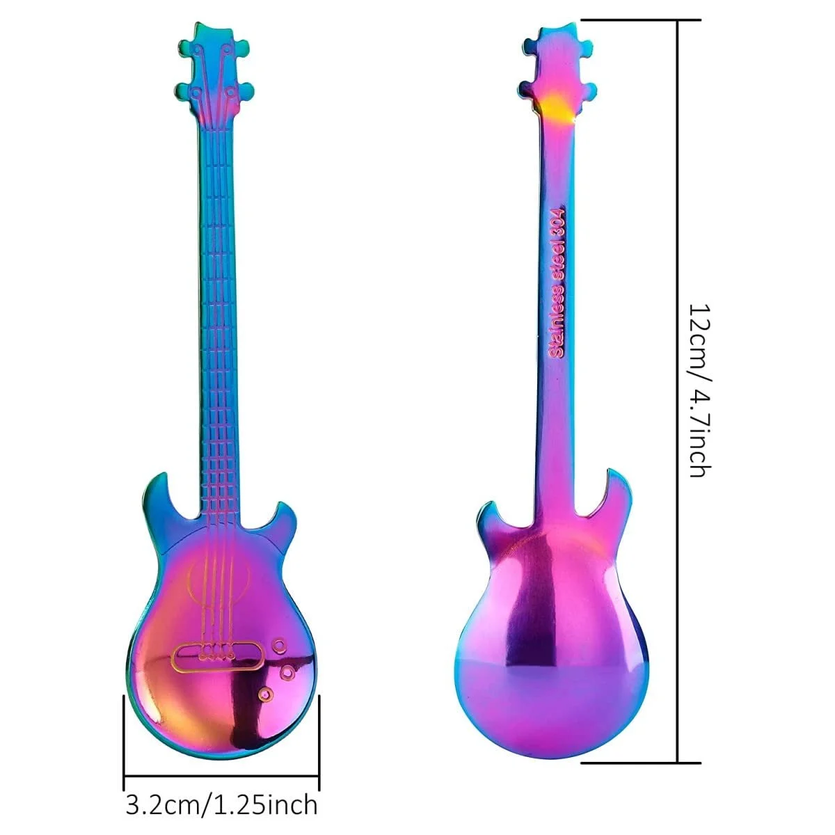 Набір з 2 гітарних ложок для кави, фото №2