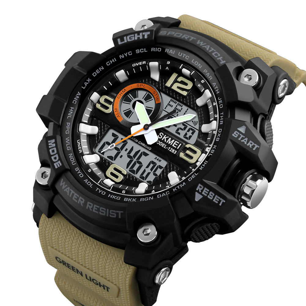 Часы наручные Skmei 1283 watch Khaki 1283KH, фото №3