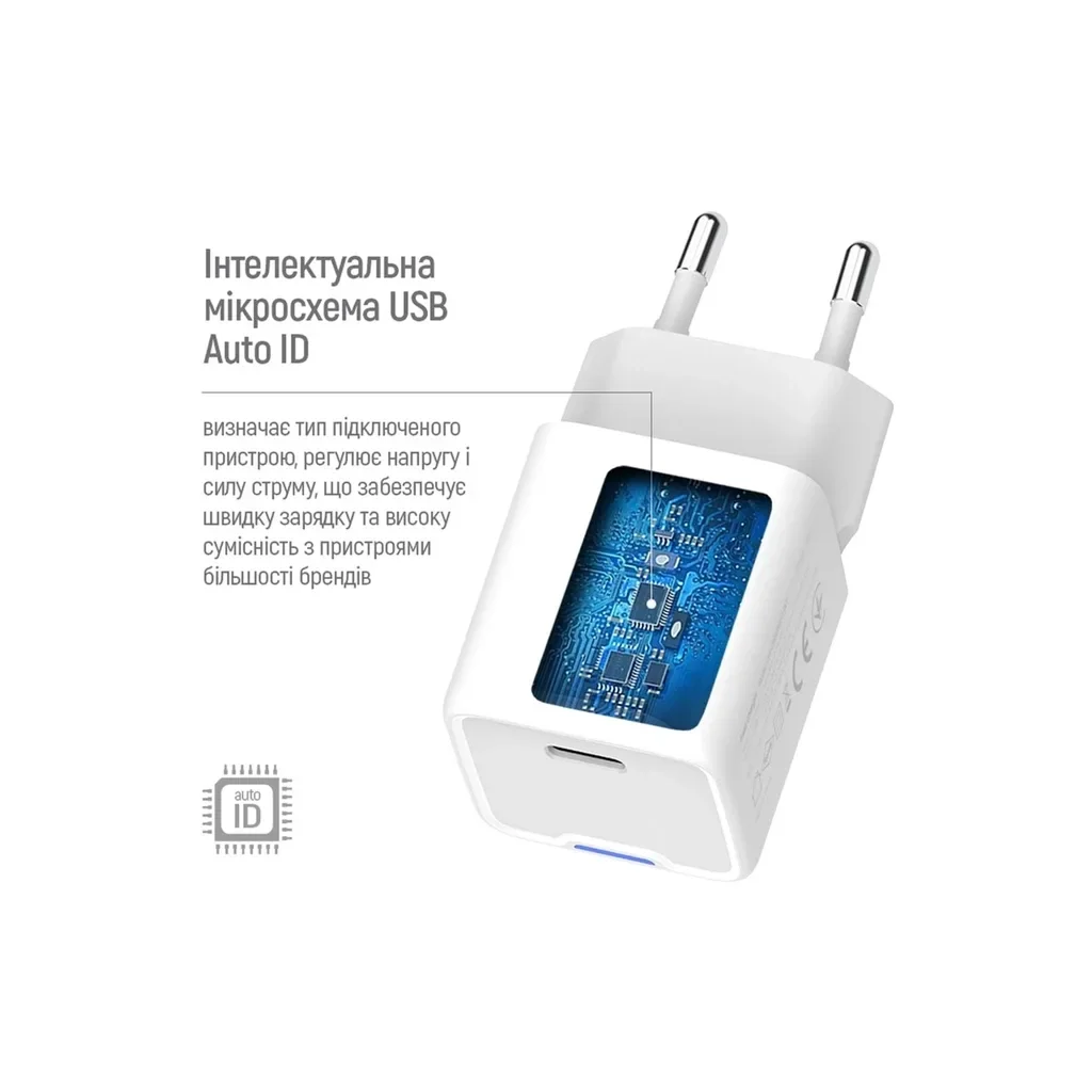 Зарядное устройство ColorWay GaN Mini 30W PD Port PPS USB-C white (CW-CHS054PD-WT), фото №5 Зарядное устройство ColorWay GaN Mini 30W PD Port PPS USB-C white (CW-CHS054PD-WT), фото №5