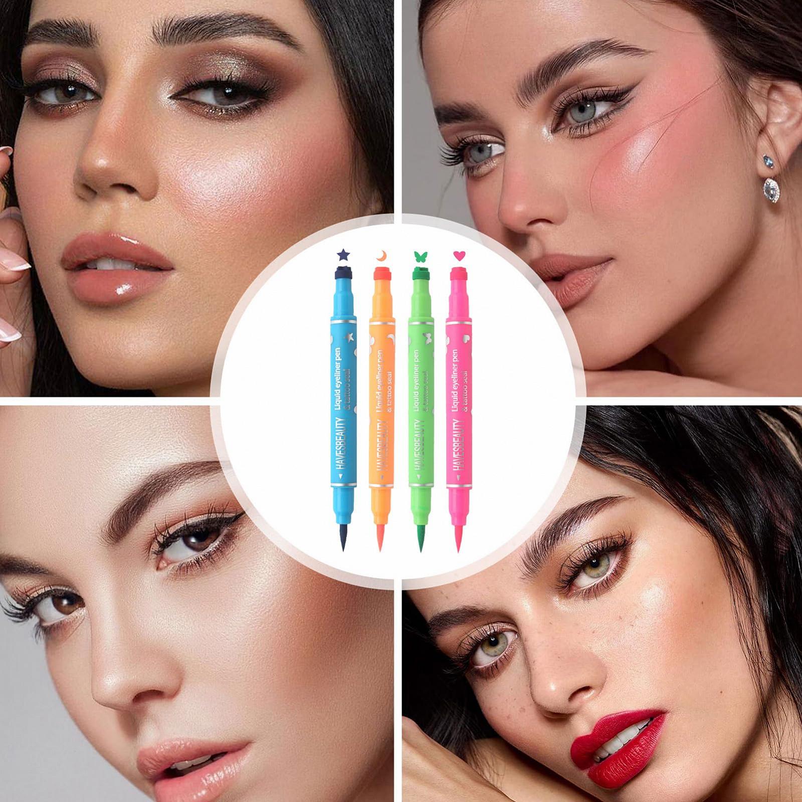 Стілець для очей Eyeliner-Stift Eyeliner-Stempel 4-Кольоровий Двоголовий, фото №5 Стілець для очей Eyeliner-Stift Eyeliner-Stempel 4-Кольоровий Двоголовий, фото №5