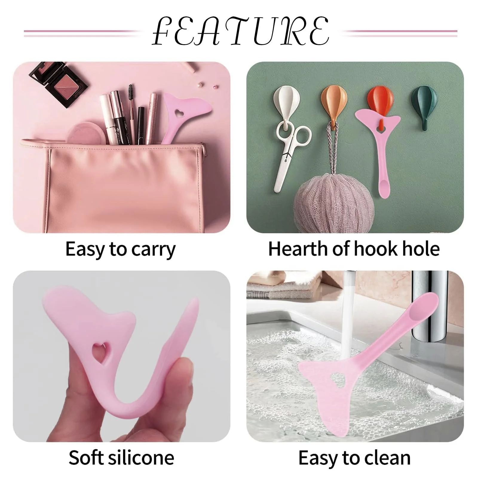 Стилус для макіяжу IOSPKKIO® Силіконовий Рожевий, фото №4