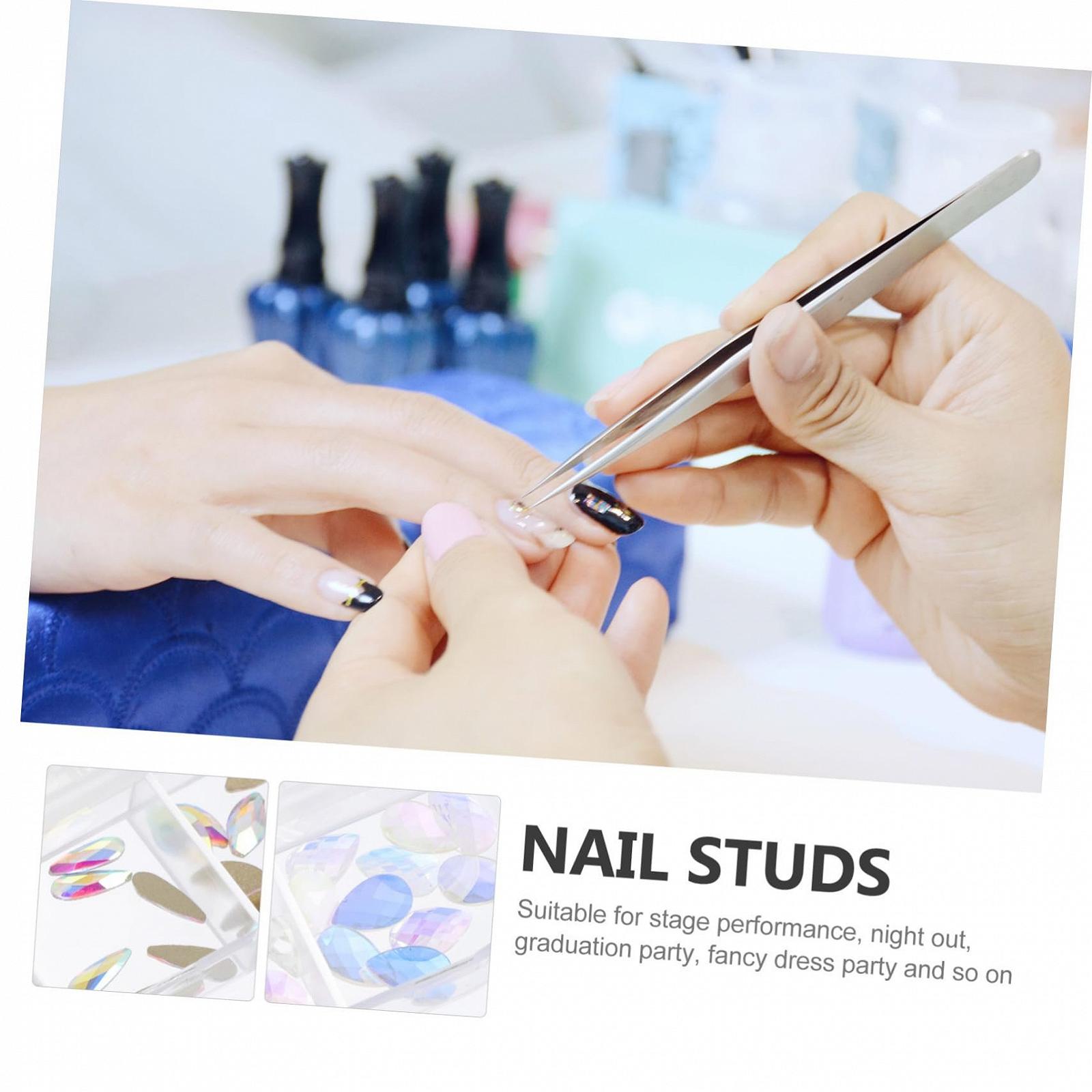 Стразы для ногтей FRCOLOR, декоративные, для маникюра, стильные украшения для ногтей для особых случаев и креативных дизайнов, смешанные плоские камни разных цветов, фото №9