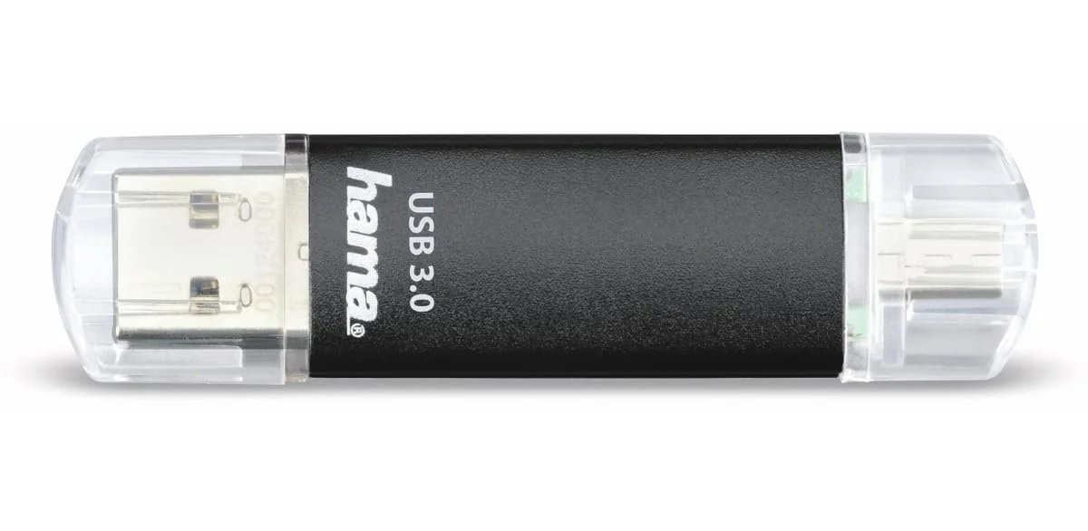 USB-флеш-накопичувач Hama Laeta Twin 16 GB USB 3.2 microUSB OTG 40 MB/s Black, фото №3 USB-флеш-накопичувач Hama Laeta Twin 16 GB USB 3.2 microUSB OTG 40 MB/s Black, фото №3