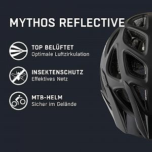 Шолом ALPINA Mythos Reflective, світловідбиваючий, з сіткою від комах для дорослих synthetic.ua - Фото 1