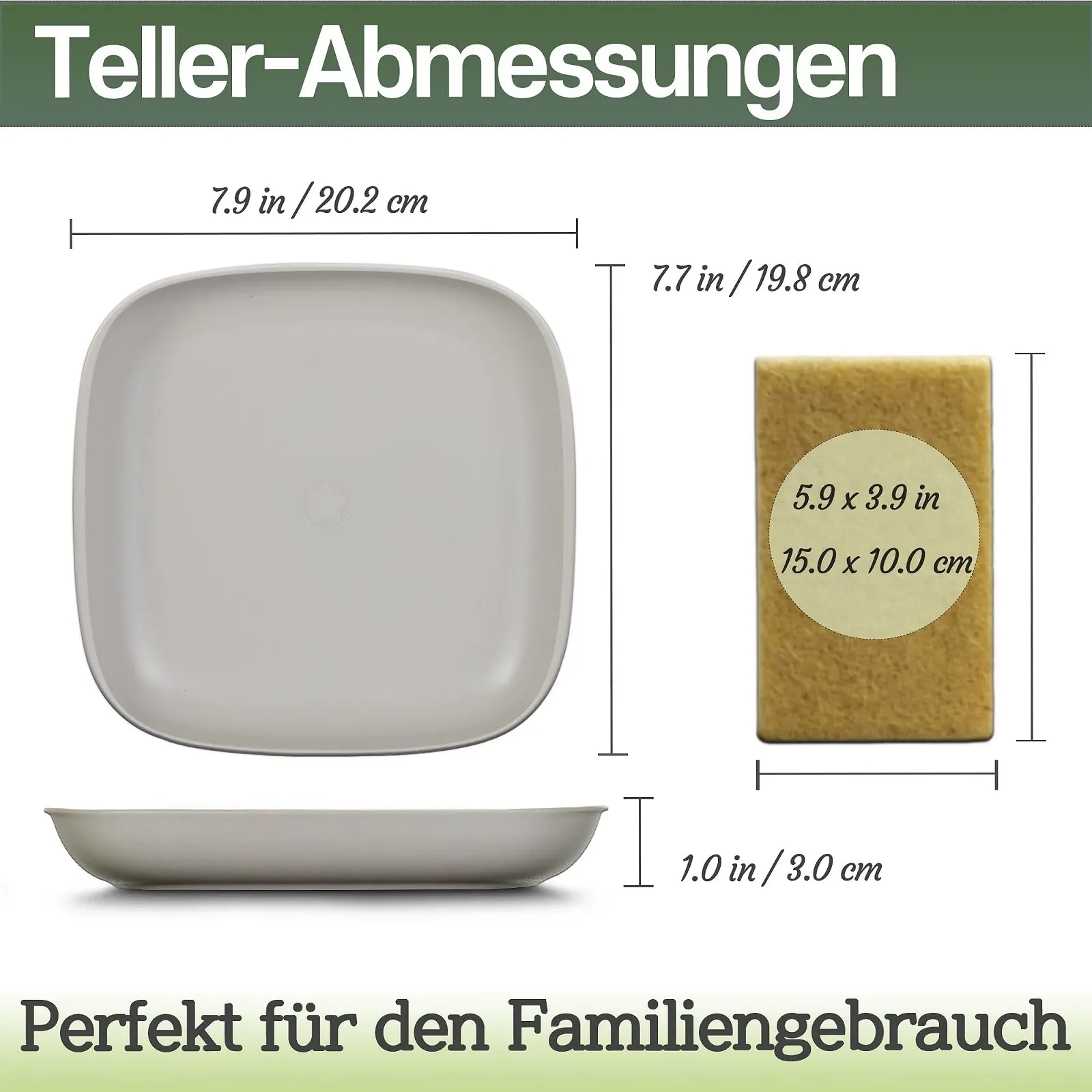 Дитячі тарілки ZUCKERROHR Набір 5 штук (20 см) Сірий Рожевий, фото №5