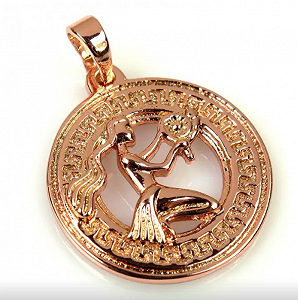 Кулон знак зодиака-Дева, позолоченный, изящная женская подвеска - Фото 1