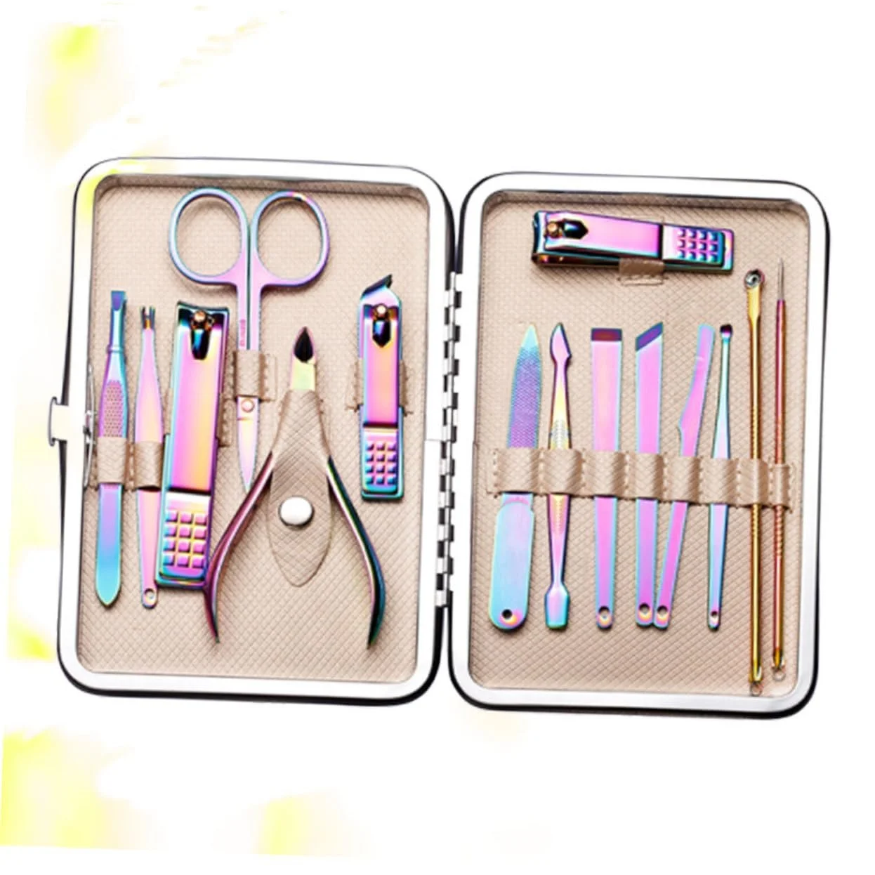 Набір для манікюру Healvian 15 предметів, нержавіюча сталь, дорожній, фото №9